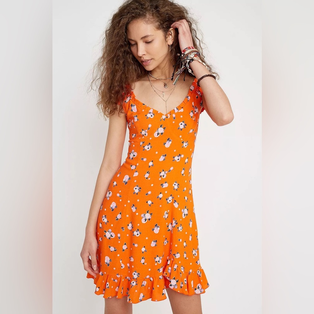 NWT Free People Orange Mini Dress